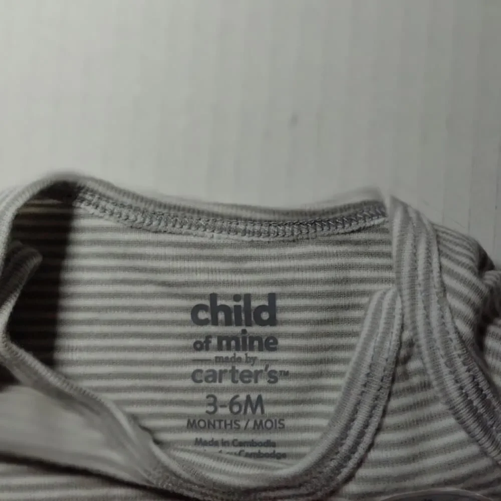 Carters Boys NEW w/Tags Gray & White Striped 